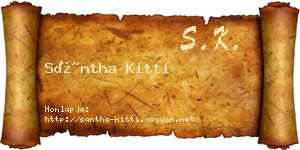 Sántha Kitti névjegykártya
